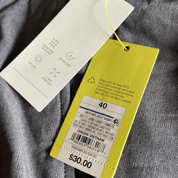 All In Motion Golf Shorts 8" - Heather Gray - Picture 7 of 8